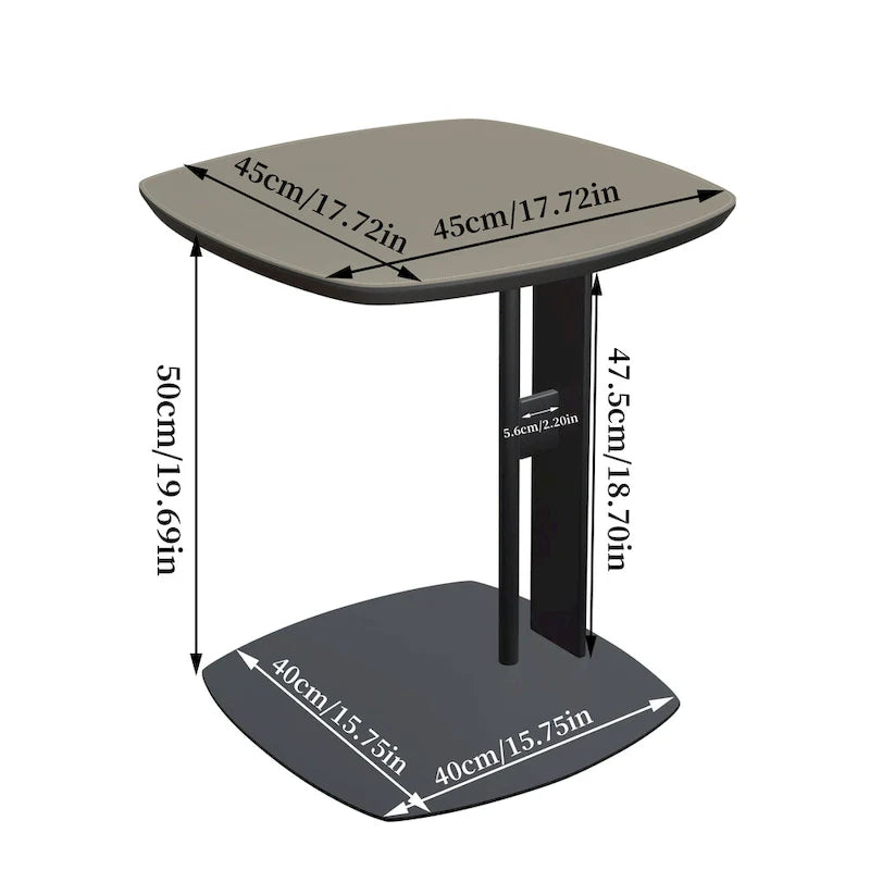 White Square Coffee Table with 2 Drawers