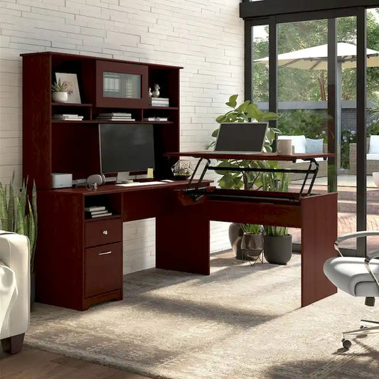 Computer Desk with Drawers and Storage - 60W