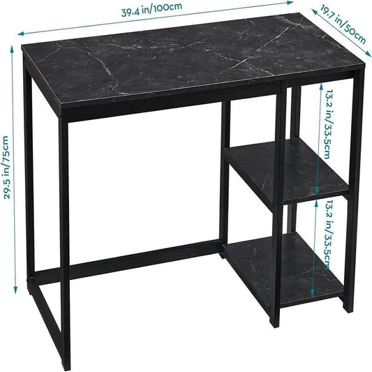 Computer Desk with 2-Tier Shelves - 40 Inch