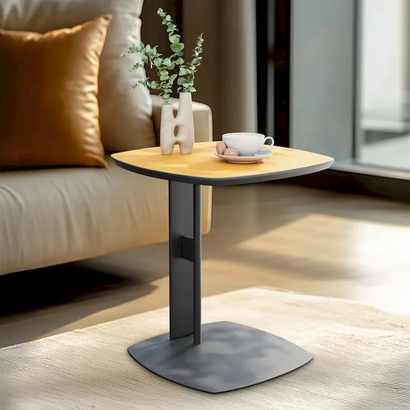 White Square Coffee Table with 2 Drawers