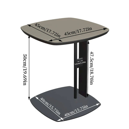 White Square Coffee Table with 2 Drawers
