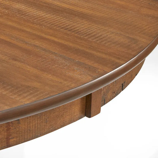 Walnut Round Pedestal Dining Table - Seats 4