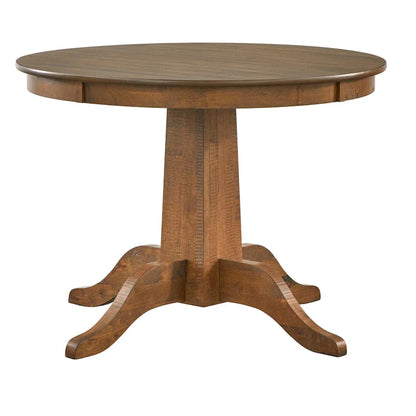Walnut Round Pedestal Dining Table - Seats 4