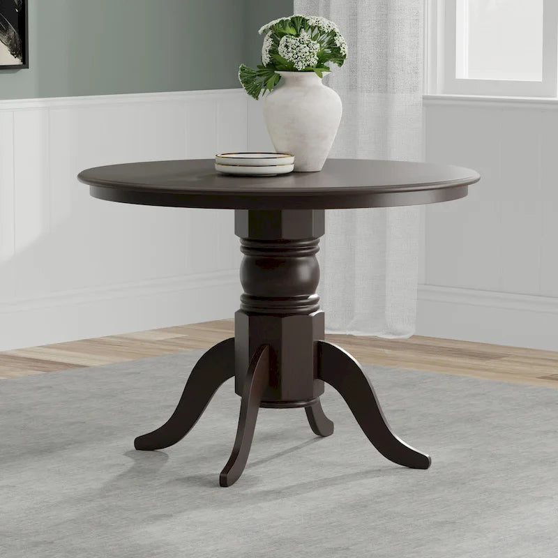 42 Round Wood Pedestal Dining Table