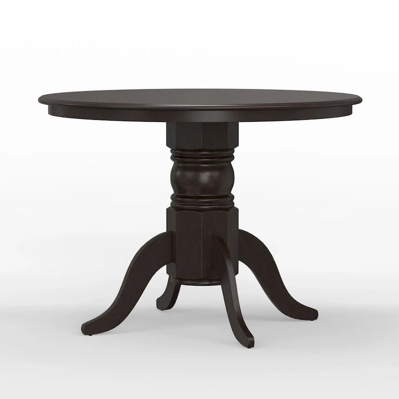 Natural Wood Round Pedestal Dining Table - 42