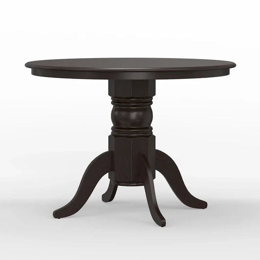 Natural Wood Round Pedestal Dining Table - 42