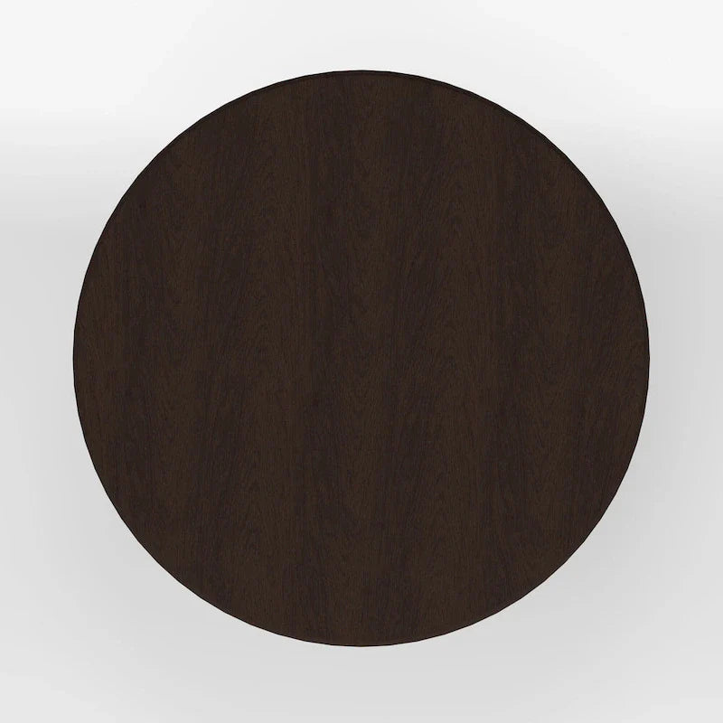 Natural Wood Round Pedestal Dining Table - 42