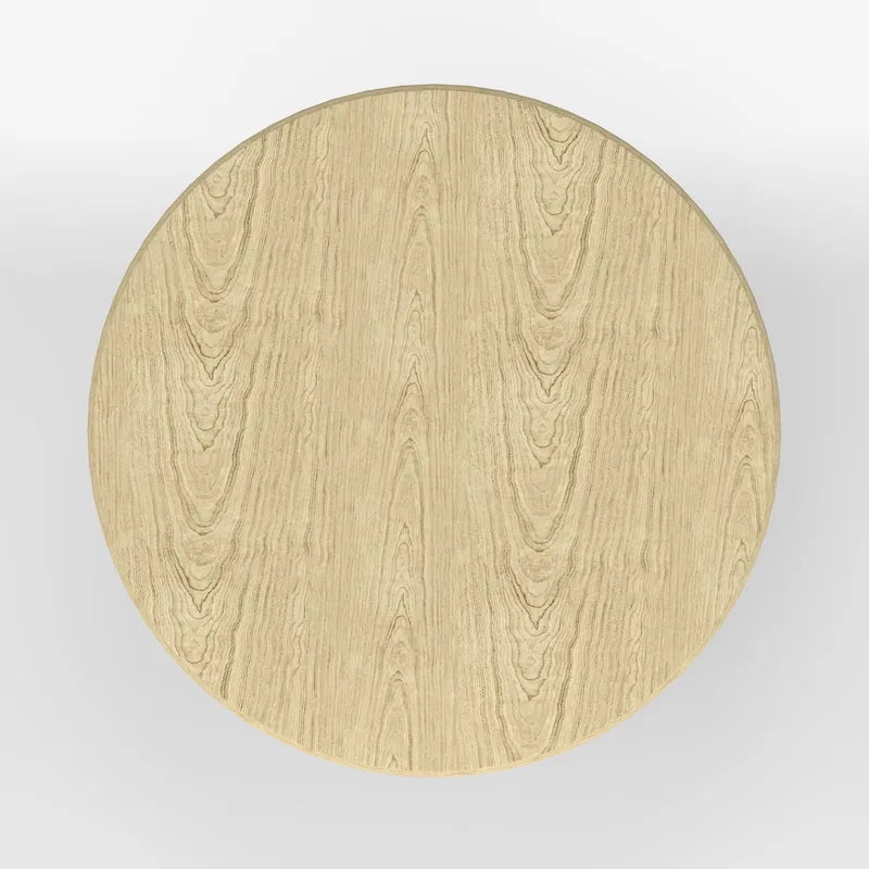 Natural Wood Round Pedestal Dining Table - 42