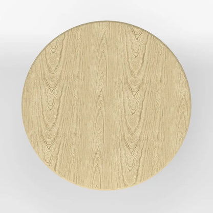 Natural Wood Round Pedestal Dining Table - 42