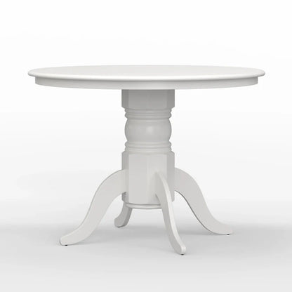 Natural Wood Round Pedestal Dining Table - 42