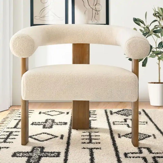 Boucle Upholstered Arm Chair