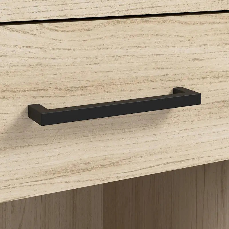 Gray Modern End Table with Drawer and Shelf