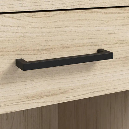 Gray Modern End Table with Drawer and Shelf