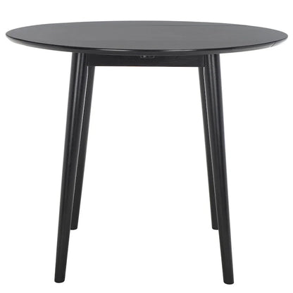 Dark Wood Folding Round Dining Table - Seats 2-4