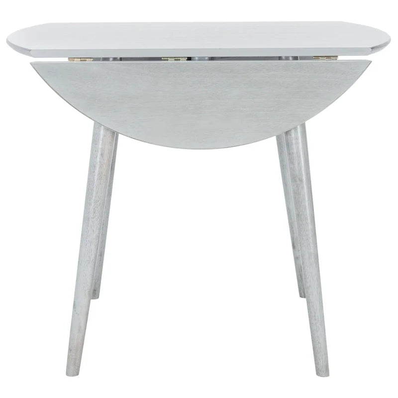 Dark Wood Folding Round Dining Table - Seats 2-4