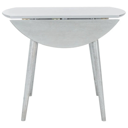 Dark Wood Folding Round Dining Table - Seats 2-4