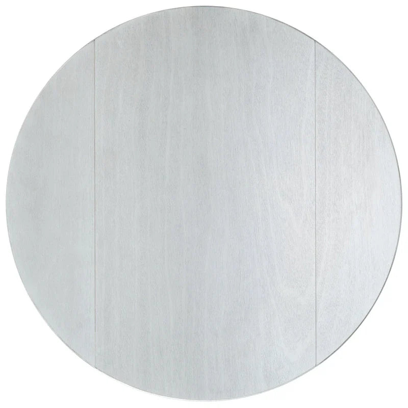 Dark Wood Folding Round Dining Table - Seats 2-4