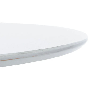 Dark Wood Folding Round Dining Table - Seats 2-4